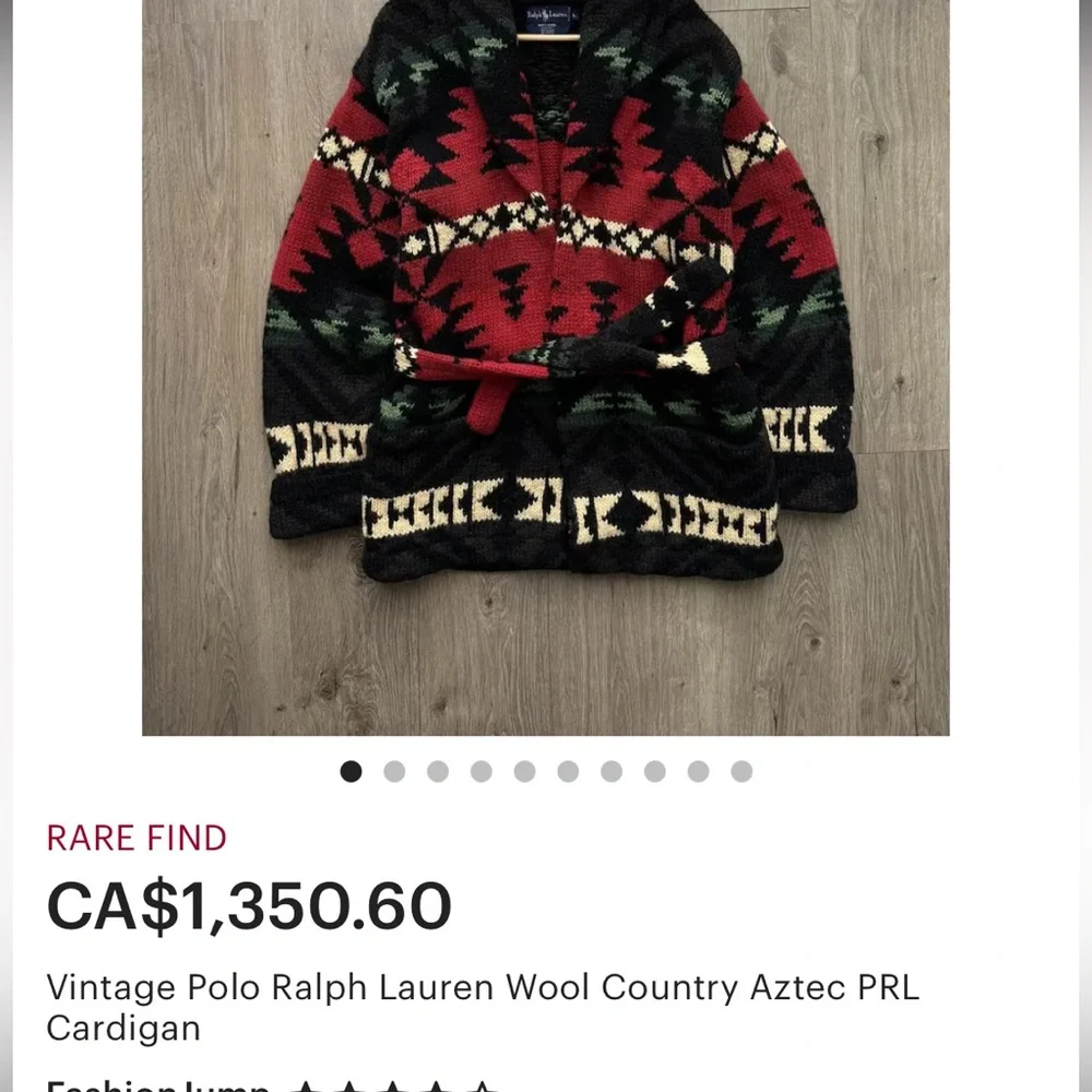 Rare handmade vintage Ralph Lauren country edition cardigan - collectors
Item - Picture 12 of 12